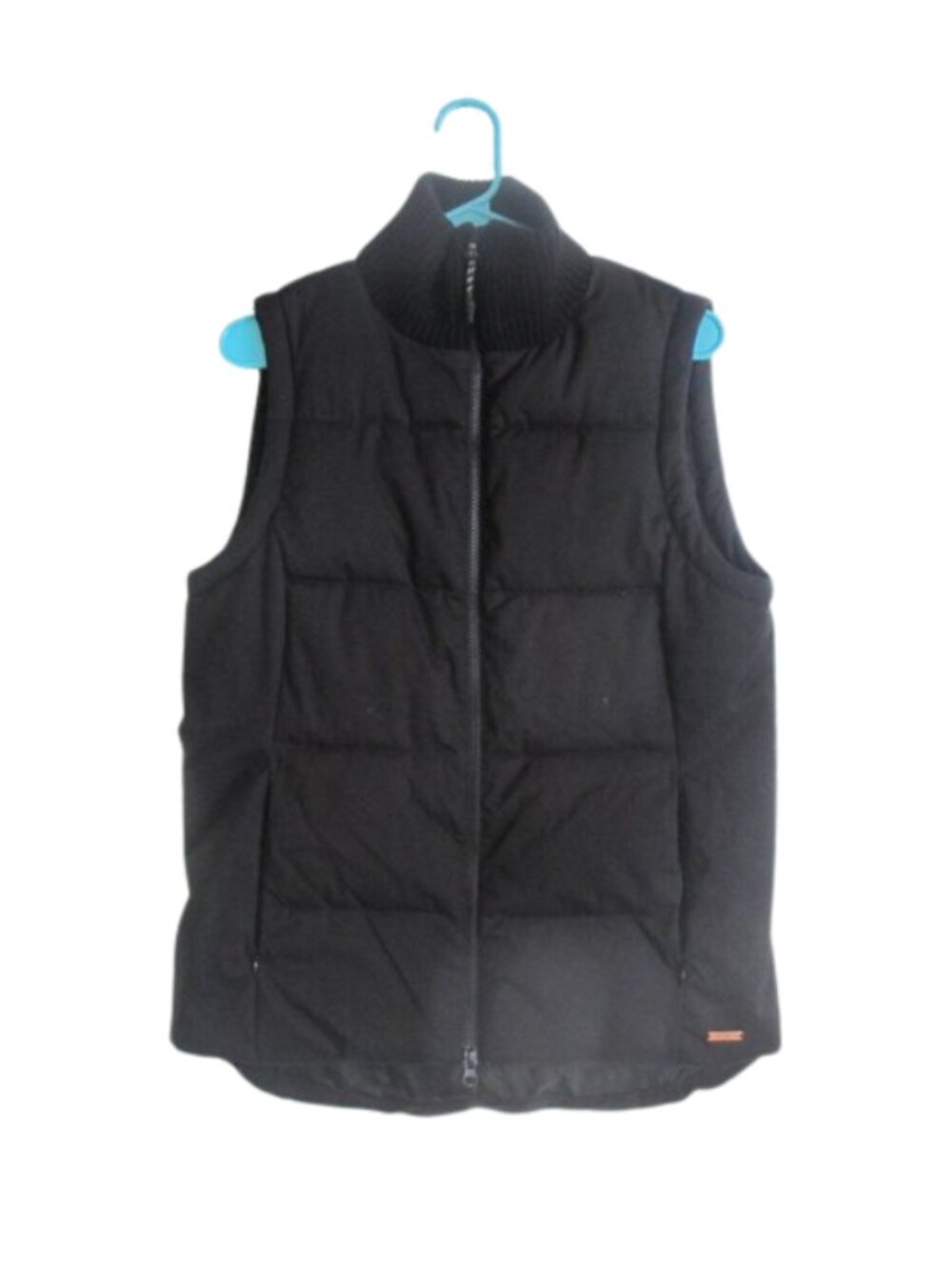 Sweaty Betty Black Collar Sleeveless Puffer Jacket - Long Sleeve Zip Up